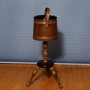 Vtg Basketville Putney Bucket Smoking Stand 1970s